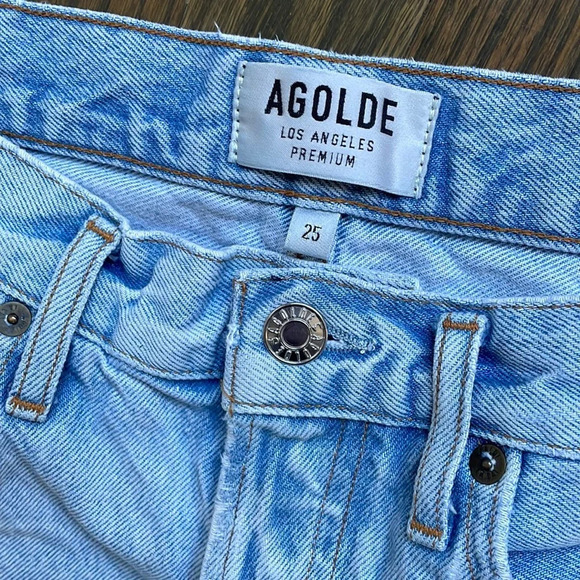 AGOLDE Parker Vintage Loose Fit Cut-Off Shorts in Swapmeet Size 25 - Picture 2 of 9